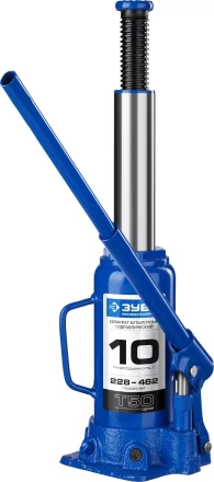 Домкрат гидравлический бутылочный T50, 10т, 228-462мм, ЗУБР Профессионал 43060-10 43060-10_z01 купить в Кургане