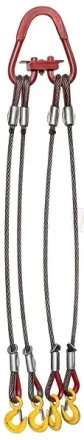 Строп канатный четырехветвевой 4СК 6.3 т L=6 м Звено РТ-3 с кч din 3.0 т опрессовка купить в Кургане