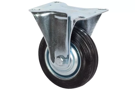 Аппаратное неповоротное колесо HITCH 100*30 резина черная FC46 (SZ084871) купить в Кургане