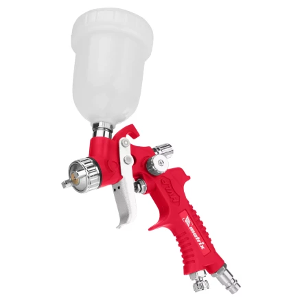 Краскораспылитель HVLP пневмат. с верхним бачком V= 0,1 л, сопло диаметром 0.8 мм// Matrix 57325 купить в Кургане