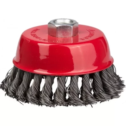 STAYER &quot;PROFESSIONAL&quot;. Щетка чашечная для УШМ, жгутированная стальная проволока 0,5мм, 100ммхМ14 35128-100_z01 купить в Кургане