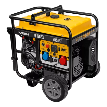 Генератор бензиновый Denzel PS-120EAD-3, 12 кВт,230/400 В, 40л, разъём ATS,перекл.режима,эл.старт купить в Кургане