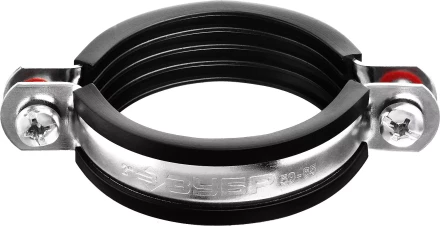 Хомут трубный с гайкой, оцинкованный, 2", 7шт, ЗУБР Мастер 37850-59-65 37850-59-65 купить в Кургане