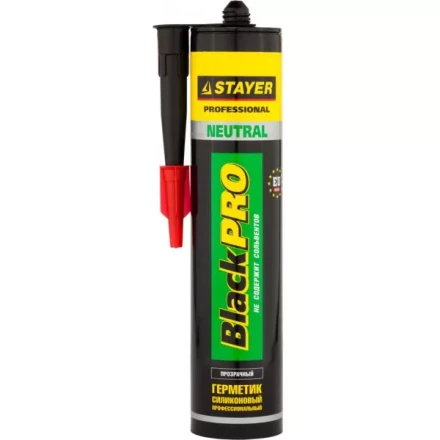 Герметик STAYER "MASTER" нейтральный силиконовый, прозрачный, 260мл 41217-2_z01 купить в Кургане