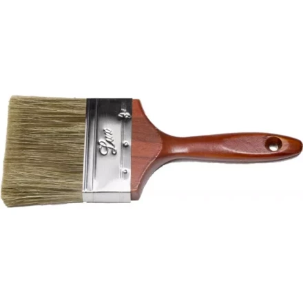 Кисть плоская STAYER "LASUR - LUX", деревянная ручка, смешанная щетина, 100мм 01051-100 купить в Кургане