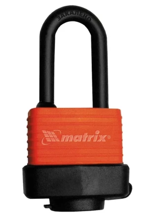 Замок навесной всепогодный 50 мм удлиненная дужка MATRIX 91826 купить в Кургане