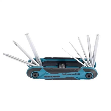 Набор ключей имбусовых универсальный PH SL HEX CrV складные 8 шт Gross 16414 купить в Кургане