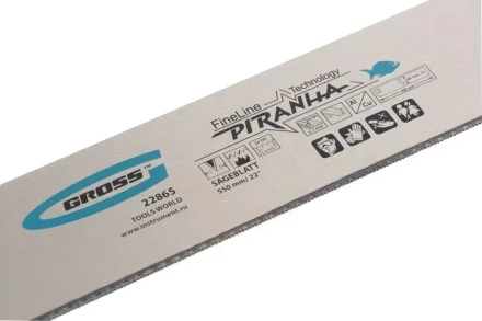 Пильное полотно для прецизионного стусла &quot;Piranha&quot; 550 мм каленый зуб 2D 24 TPI Gross 22865 купить в Кургане