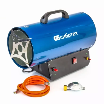 Газовая тепловая пушка СТГ-30, 30 кВт, 900 м3/ч, пропан-бутан Сибртех 96453 купить в Кургане
