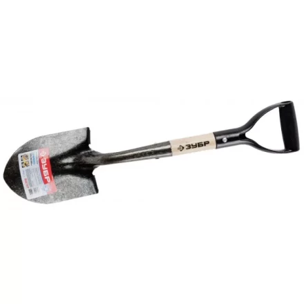 Лопата ЗУБР "МАСТЕР" ЗАВИДОВО автомобильная, деревянный черенок из дуба, пластиковая рукоятка, 210х150x660мм 39355_z01 купить в Кургане