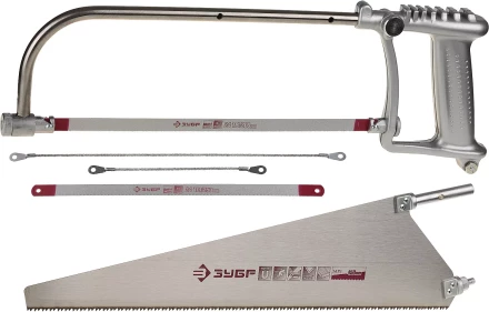 Набор ЗУБР: Ножовка &quot;СОЮЗ-5&quot; многоф 5-в-1:дерево 450мм, металл/кафель/стекло-150/250/300мм, приспос для отлома 4-15726-H5 купить в Кургане