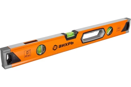 Уровень алюминиевый «Усиленный» 600мм 3 глазка фрезерованный Вихрь 73/11/4/10 купить в Кургане