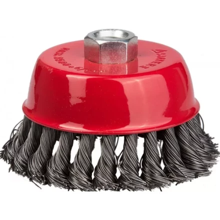 STAYER &quot;PROFESSIONAL&quot;. Щетка чашечная для УШМ, жгутированная стальная проволока 0,5мм, 80ммхМ14 35128-080_z01 купить в Кургане