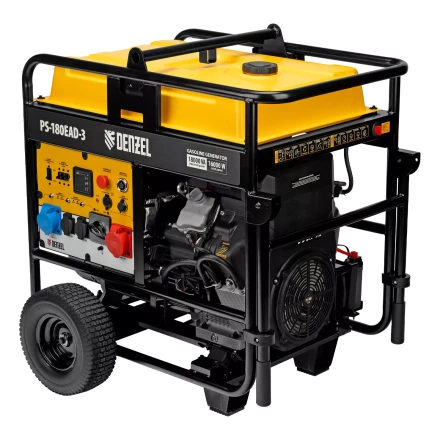 Генератор бензиновый Denzel PS-180EAD-3, 18 кВт,230/400 В, 65л, разъём ATS,перекл.режима,эл.старт купить в Кургане