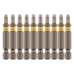 Бита TX 15х50, сталь S2, шестигранный профиль, 10 шт. Е 6,3 Denzel 11668