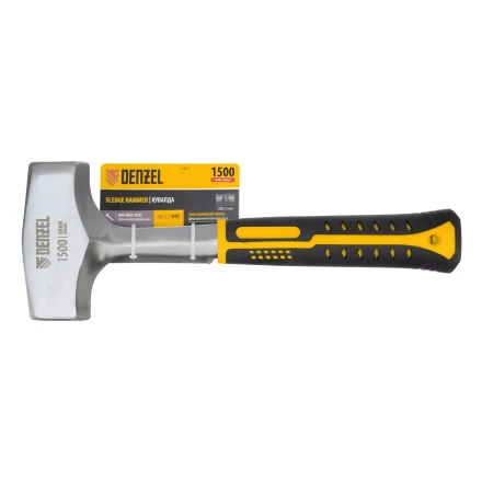 Кувалда 1,5 кг Denzel, цельнометаллическая, двухкомпонентная рукоятка 11012 купить в Кургане