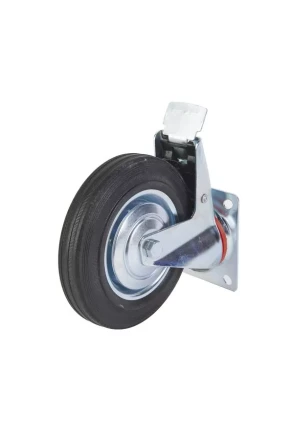 Колесо поворотное резина SCb 80 200 мм с тормозом (F) 1001720 купить в Кургане