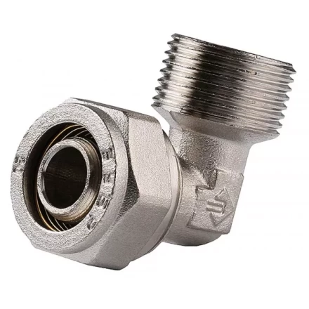 Уголок ЗУБР с наружной резьбой, цанга-штуцер, 1/2&quot;х16х2,0 мм, никель 51409-16-1/2 купить в Кургане