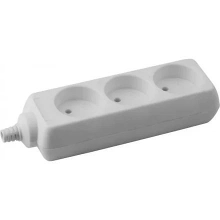 Колодка DEXX для удлинителя, 3 гнезда, макс мощность 3500Вт 55100-3 купить в Кургане