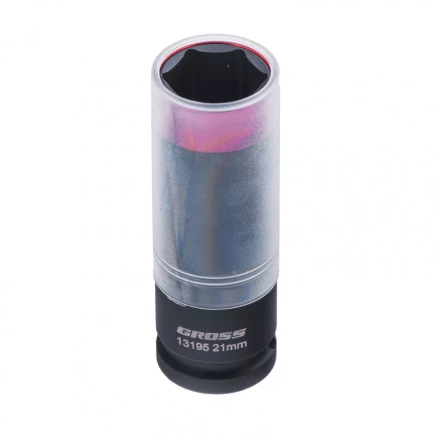 Головка ударная шестигранная для колесных дисков 21 мм 1/2 CrMo Gross 13195 купить в Кургане