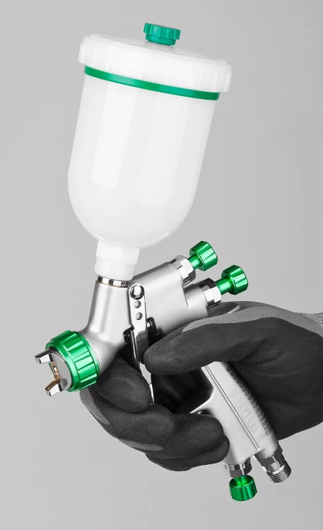 Краскопульт пневматический KRAFTOOL "PRO" Jeta 3000 mini, HVLP, c верхним бачком, 0,8мм 06561-0.8 купить в Кургане