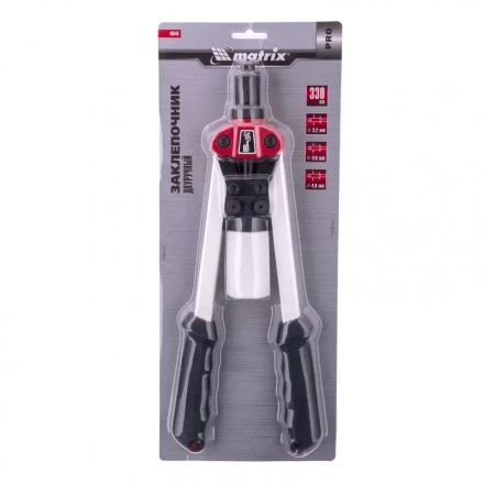 Заклепочник двуручный 330 мм заклепки 3,2-4,0-4,8 мм Pro Matrix 40549 купить в Кургане