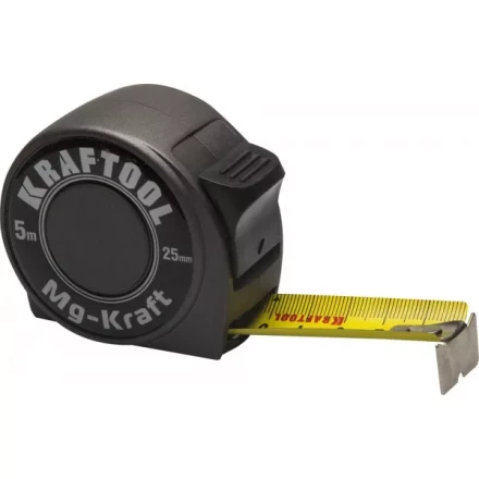 Рулетка KRAFTOOL &quot;MG-Kraft&quot;, особопроч корпус, Mg сплав, нейлон покрытие, суперкомпакт размер, 5м/25м 34129-05-25 купить в Кургане