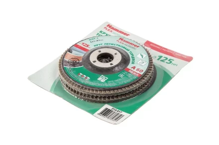 Круг Лепестковый Торцевой (КЛТ) HAMMER Ф125х22 P60 купить в Кургане