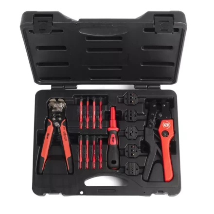 Универсальный набор для резки, снятия изоляции, опрессовки, и монтажа проводов UNI КВТ купить в Кургане