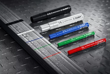 ЗУБР МК-200 красный, 1 мм маркер-краска (06326-3) купить в Кургане