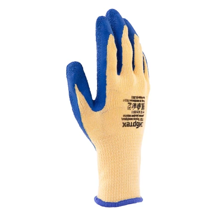 Перчатки трикотажные, полиэфирные, латексное рельефное покрытие, размер 9// Сибртех 677525 купить в Кургане