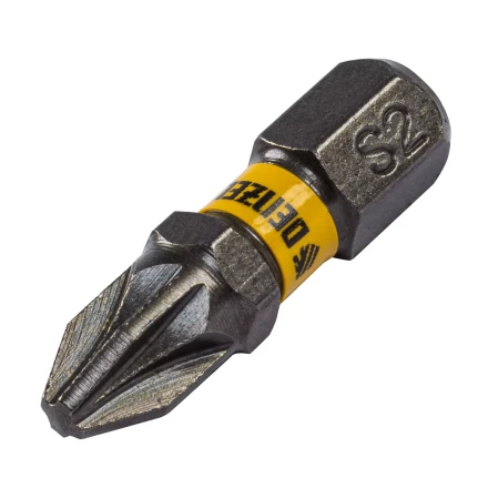 Бита PZ2х25, сталь S2, шестигранный профиль, 10 шт. Е 6,3 Denzel 11654 купить в Кургане