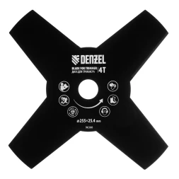 Диск для триммера , 255 х 25,4 4 лезвия Denzel 96366