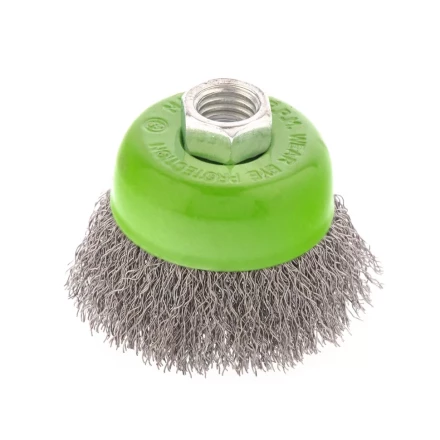 Щетка для УШМ, 65 мм, М14, &quot;чашка&quot;, витая проволока 0.3 мм Сибртех 746037 купить в Кургане