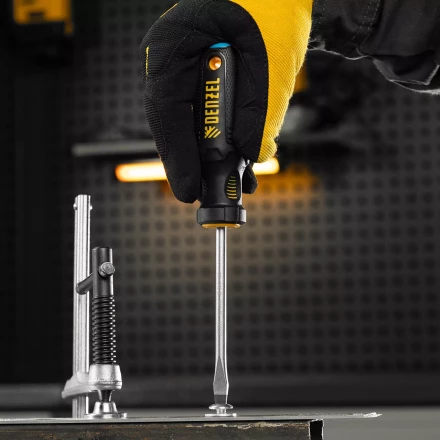 Отвертка, SL6x100 мм, S2, 3к рукоятка Denzel 121987 купить в Кургане