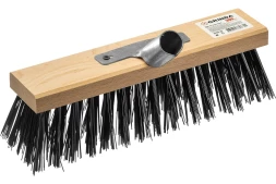Щетка GRINDA &quot;EURO&quot; уличная без ручки, буковая колодка, жесткая щетина, с металлическим держателем для черенка, 30см 39193-30