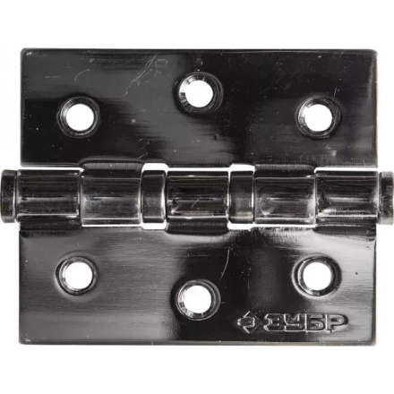 Петля универсальная ЗУБР &quot;ЭКСПЕРТ&quot;, 2 подшипника, цвет хром (CP), с крепежом, 75х63х2,5мм, 2 шт 37601-075-2 купить в Кургане