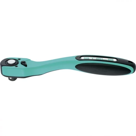 Ключ-трещотка 1/4 72 зуба с быстрым сбросом CrV 2-х компонентная рукоятка STELS 14028 купить в Кургане