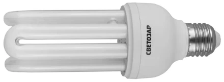 Энергосберегающая лампа СВЕТОЗАР&quot;U-КЛАССИКА&quot;стержень,цоколь E27(стандарт),Т4,4U,яркий бел свет(4000К),8000час,25Вт(125) 44334-25 купить в Кургане