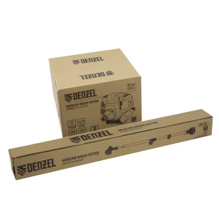 Триммер бензиновый DTL-52, 52 см3, неразъемная штанга, состоит из 2 частей Denzel 96265 купить в Кургане