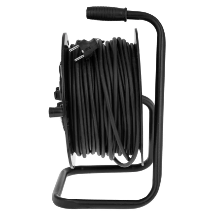 Удлинитель силовой на кабельной катушке, ПВС, 50 м, 4 розетки с крышкой, IP44, 16А, УХз16, Россия Сибртех 96048 купить в Кургане