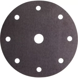 Круг шлифовальный URAGAN "Универсальный водостойкий с покрытием стеарата цинка" на липучке, 9 отв., P320, 150мм, 50шт 907-44114-320-50