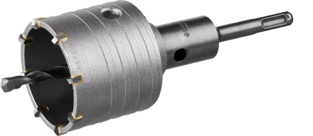 Коронка ЗУБР буровая,  коническая посадка центрирующего сверла, SDS-Plus хвостовик, в сборе, 65мм 2918-65_z01 купить в Кургане