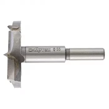 Сверло Форстнера по дереву 55 мм цилиндрический хвостовик СИБРТЕХ 704855 купить в Кургане
