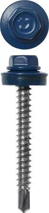 Саморезы ЗУБР &quot;ПРОФЕССИОНАЛ&quot; окраш., RAL 5005 синий насыщен., для крепл. кров. матер. к дерев. обреш., 4.8x35мм, 380шт 4-300315-48-035-5005 купить в Кургане