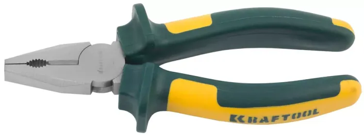 Плоскогубцы KRAFTOOL"KRAFT-MAX"комб,Cr-Mo,маслобензост двухкомп рукоятки,шарнирное соединение с повыш износост,160мм 22011-1-16 купить в Кургане