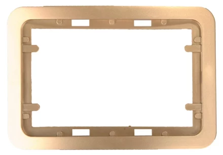 Панель СВЕТОЗАР &quot;ГАММА&quot; накладная для двойных розеток, цвет золотой металлик, 1 гнездо SV-54145-2-GM купить в Кургане