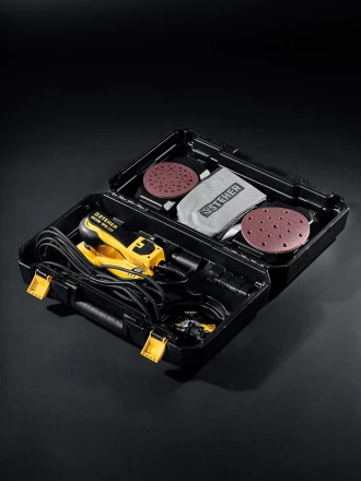 STEHER BOS-25 Duo, d125 / d150 мм, 2.5 мм, 350 Вт, бесщеточная орбитально-шлифовальная машина, кейс (BOS-25) купить в Кургане