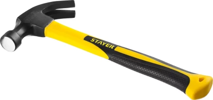 Молоток-гвоздодер &quot;Fiberglass&quot; с фиберглассовой рукояткой, 450 г, STAYER Professional 2026-450_z01 купить в Кургане