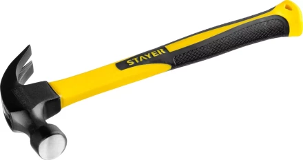 Молоток-гвоздодер &quot;Fiberglass&quot; с фиберглассовой рукояткой, 450 г, STAYER Professional 2026-450_z01 купить в Кургане